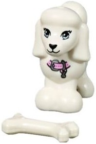 4You LEGO - ZWIERZĘTA 11575pb01 PIES PUDEL Lady Tina+ KOŚĆ