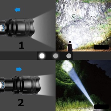 МОЩНЫЙ СВЕТОДИОДНЫЙ ТАКТИЧЕСКИЙ ЗУМ ВОЕННЫЙ ФОНАРЬ ДЛЯ ВЫЖИВАНИЯ