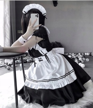 Cosplay anime kawiarni strój pokojówki sukienka,M