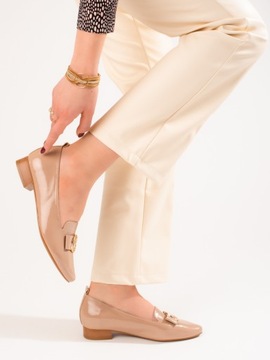 Lakierowane mokasyny na niskim obcasie Vnceza r.36