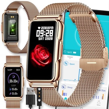 SMARTWATCH ZEGAREK SPORTOWY SMARTBAND AMOLED PULS OPASKA PRO SPORT FIT SMS