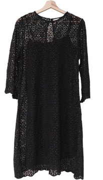 Vila czarna sukienka koronka 38