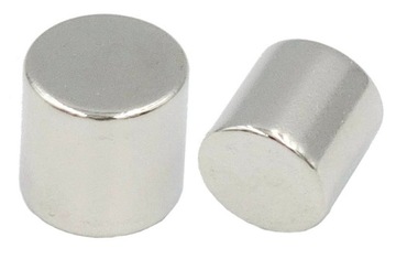 MOCNY MAGNES NEODYMOWY WALCOWY 10x10 - ZESTAW 2 SZTUK / MAGNESY NEODYMOWE /