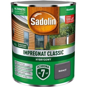 Sadolin Classic impregnat 0,75L ANTRACYT