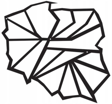 Obraz mapa geometryczna Polska Metalowa dekoracja