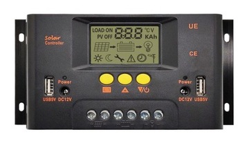 Solarny regulator ładowania 30A 2xUSB 2x 12V 24V