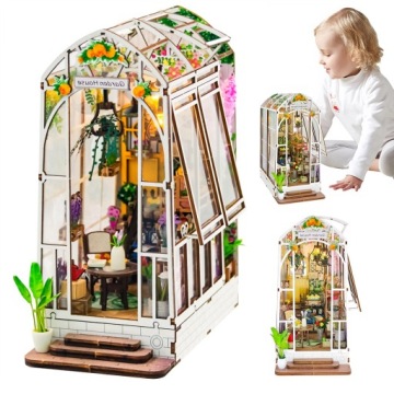 Miniaturní Kreativní Dům Dily 3D Puzzle Model Skleníku Dřevěná Sada