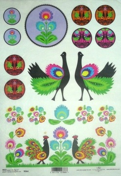 PAPIER RYŻOWY A4 ITD - R064 - folklor łowickie