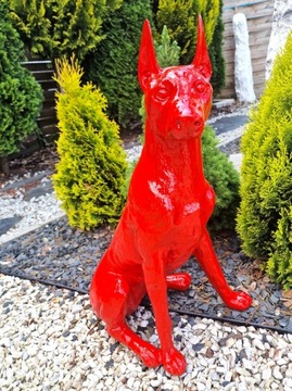 САДОВАЯ ФИГУРКА - СИДЯЩИЙ ДОБЕРМАН IA - ДИЗАЙН