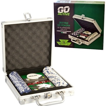 GO ACTIVE Zestaw do Pokera w Aluminiowej Walizce P