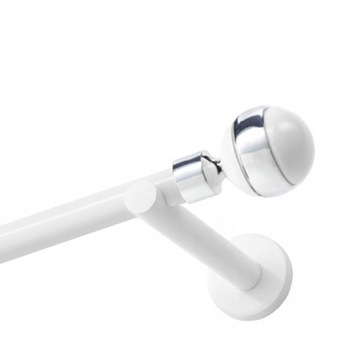 Karnisz 180 cm na firankę przelotka 19 mm biały