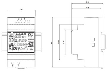 ИМПУЛЬНЫЙ ИСТОЧНИК ПИТАНИЯ HDR-60-12 MEAN WELL