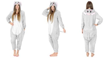 KOSTIUM ONESIE KIGURUMI CIEPŁA PIŻAMA JEDNOCZĘŚCIOWA ZAPINANA ZAMEK DRES M