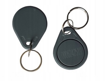 Brelok zbliżeniowy SZARY RFID 125kHz +NUMER