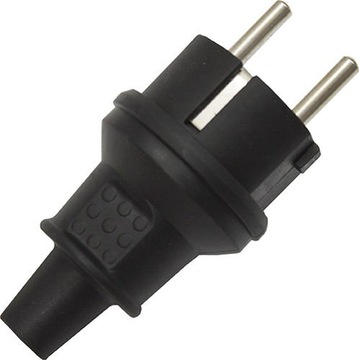 WTYCZKA GUMOWA PROSTA SIECIOWA IP44 230V GNIAZDO WTYK