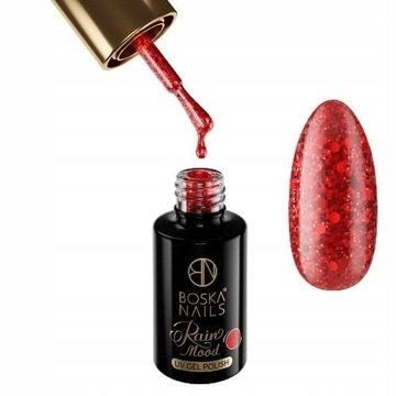 BOSKA NAILS lakier hybrydowy do paznokci drobinki GLITTER Mood Rain 438