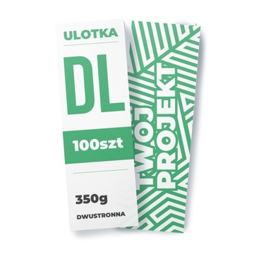 ULOTKI DL 100 sztuk dwustronne 350g