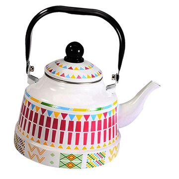 Czajnik do herbaty o pojemności 2,5 l, dzbanek do herbaty, z uchwytem, porcelana biała