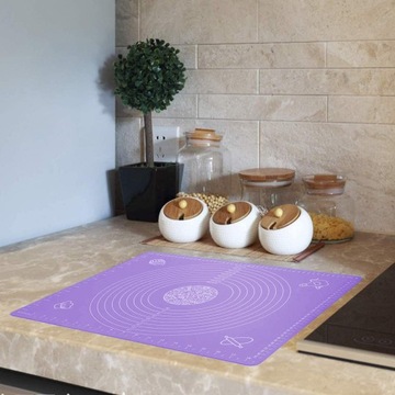 БОЛЬШОЙ СИЛИКОНОВЫЙ СТОЛ, КУХОННЫЙ КОВРИК С РАЗМЕРАМИ