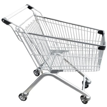 Wózek zakupowy SKLEPOWY metalowy na kółkach 95L marketowy Mega-M