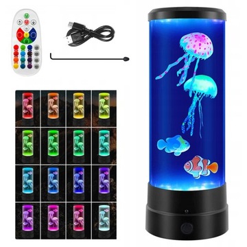 LAMPA LAWOWA, ZMIENIAJĄCA SIĘ LAMPKA NOCNA DO AKWARIUM, NASTROJOWE ŚWIATŁO