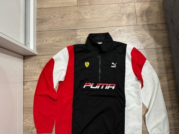 PUMA FERRARI BIG LOGO KURTKA CIENKA WIATRÓWKA ANORAK L