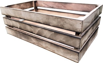 SKRZYNKA DREWNIANA OPALANA SKRZYNKI RETRO KWIATY