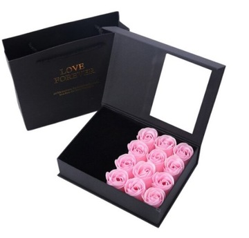 flower box na biżuterię wieczne róże mydlane