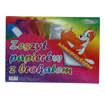 Papier kolorowy z brokatem samoprzylepny ALIGA B5