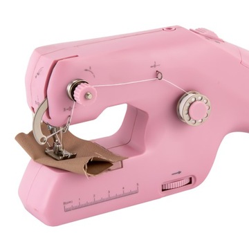 Розовая ручная мини-электрическая швейная машина