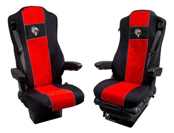 POKROWCE MERCEDES ACTROS MP4 2011- CZERWONE 1+1,