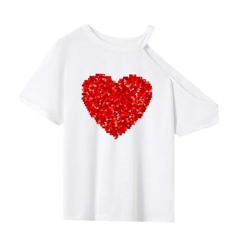 T-shirt damski moda miękka damska odzież uliczna odzież sportowa letnie topy M