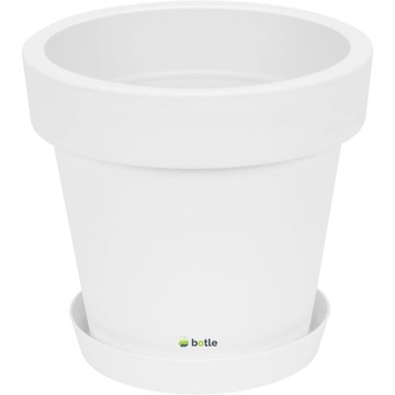 Doniczka z podstawką Śred 16 cm Biały DLOF160