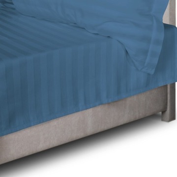 Простыня бамбук-сатин STRIPE CORNFLOWER 160х240 Darymex