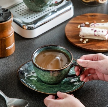 СЕРВИСНЫЙ НАБОР VANCASSO STARRY ЧАШЕК, ЗЕЛЕНЫЙ, НА 8 ЧЕЛОВЕК, ЧАШКИ, 260 мл