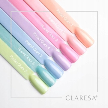 CLARESA LAKIER HYBRYDOWY PERŁOWY PIGMENT MLECZNY RÓŻ PASTEL GLAM 2