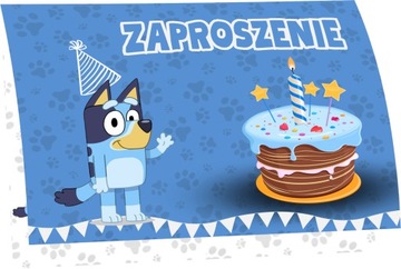 ZAPROSZENIE URODZINOWE BLUEY 20x15cm
