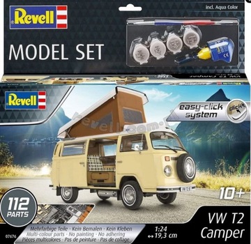 Model do składania REVELL VW T2 Camper farby klej