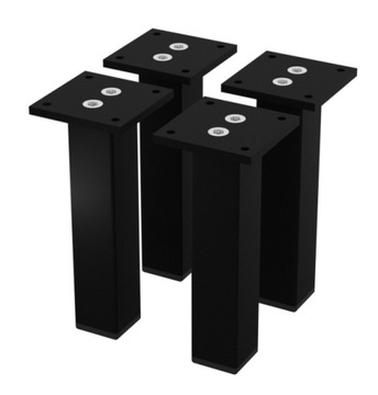4 x ALUMINIOWA NÓŻKA STOPKA MEBLOWA 150 MM CZARNA