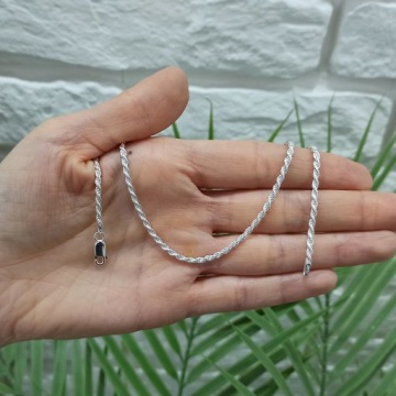 Серебряная цепочка Кордель 55см 2.6мм 925 проба