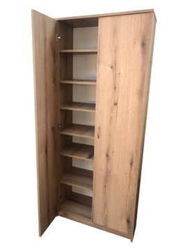 Szafa ubraniowa 74cm z półkami SARA. Płyta 16mm Dąb Evoke