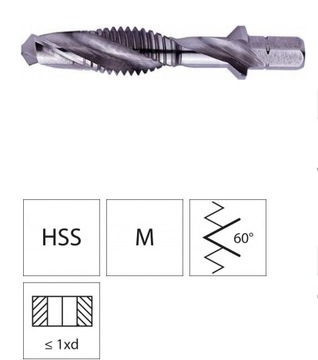 ФОРМАТ СВЕРЛА — метчик M12 HSS BIT