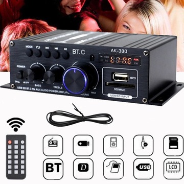 WZMACNIACZ BLUETOOTH STEREO MINI WZMACNIACZ AUDIO CYFROWY WZMACNIACZ 12V