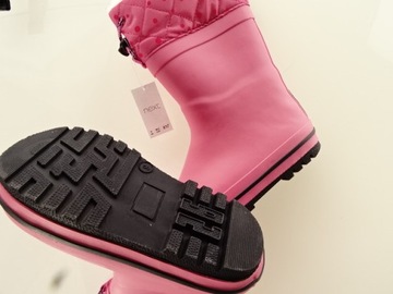 __next__детские резиновые сапоги РОЗОВЫЕ ИЗОЛИРОВАННЫЕ__26.5__НОВИНКА