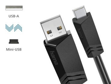 КАБЕЛЬ Hama USB A - MINI USB B, адаптер 0,75 м