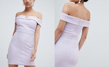 MISSGUIDED SUKIENKA FIOLETOWA KORONKOWA M A05