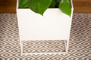 МЕТАЛЛИЧЕСКИЙ ЦВЕТОЧНЫЙ ВАЗ RODOS MAXI, 45 см, БЕЛЫЙ