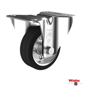 KOŁO NIEOBROTOWE STAŁE 80mm guma standardowa max 50 kg WICKE
