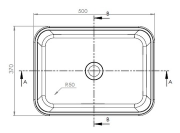 МОДЕРНО ПРЯМОУГОЛЬНАЯ СТОЛЕШНЯЯ ГРАНИТНАЯ РАКОВИНА