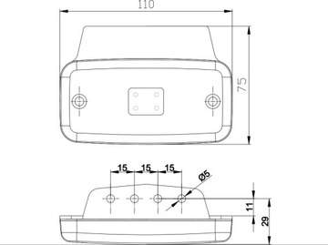 LAMPA KONTURA LED BOČNÍ FIAT DUCATO